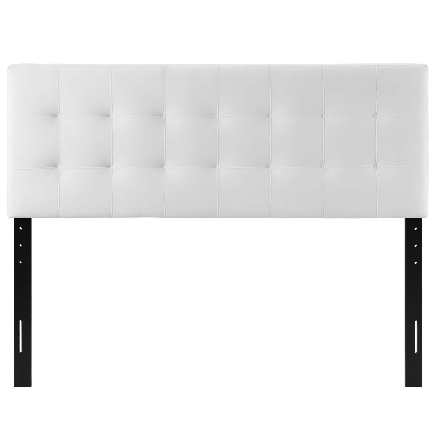 Lily Biscuit Tufted Full Performance Velvet Headboard, Velvet Fabric, White, 17937