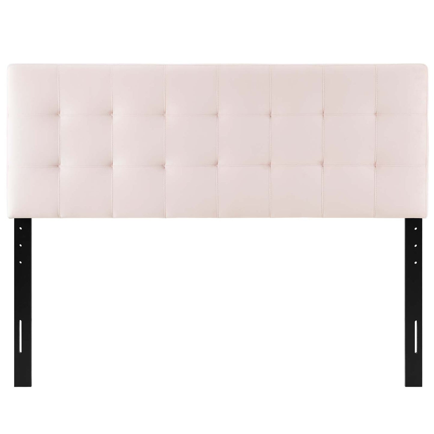 Lily King Biscuit Tufted Performance Velvet Headboard, Velvet Fabric, Pink, 17946