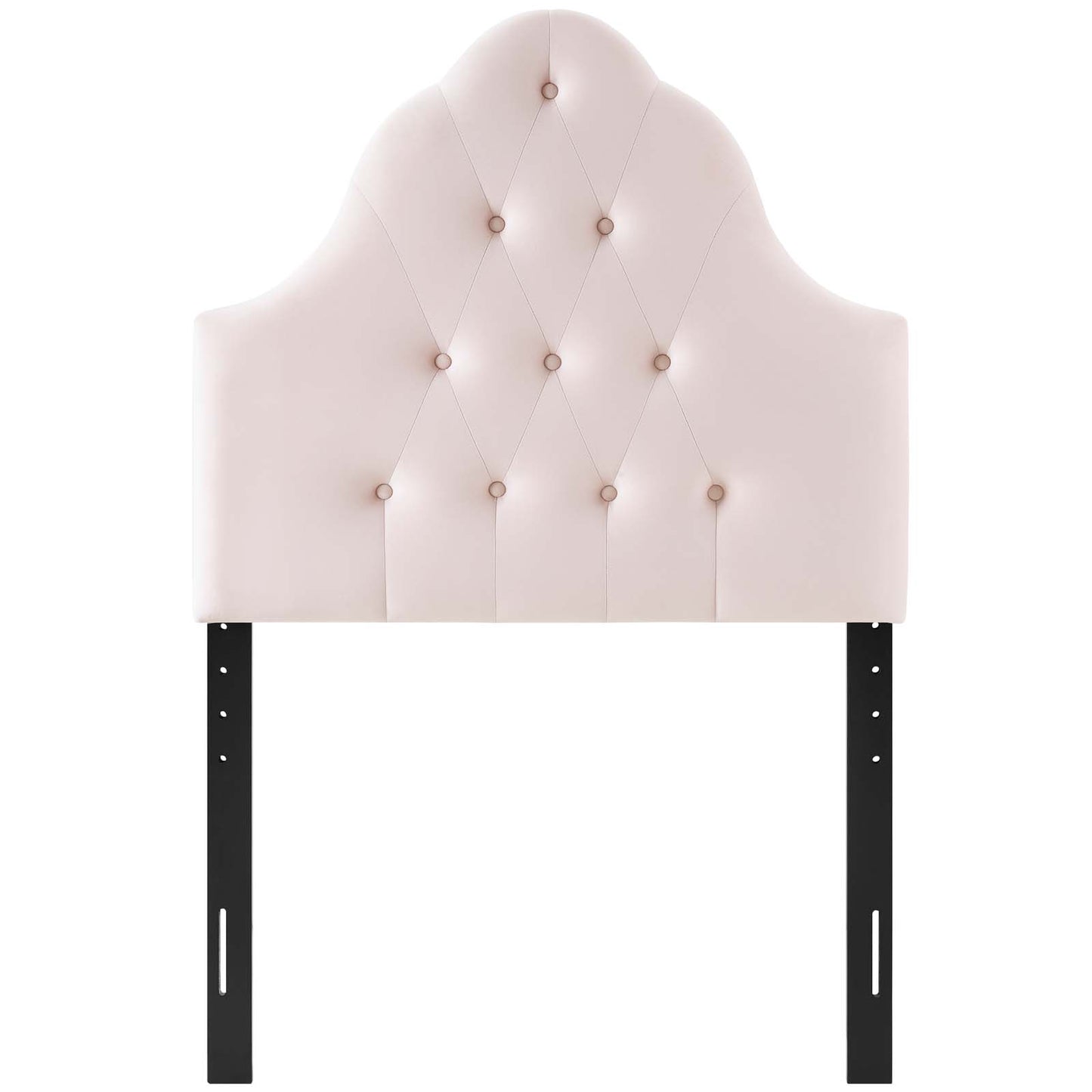 Sovereign Twin Diamond Tufted Performance Velvet Headboard, Velvet Fabric, Pink, 17951