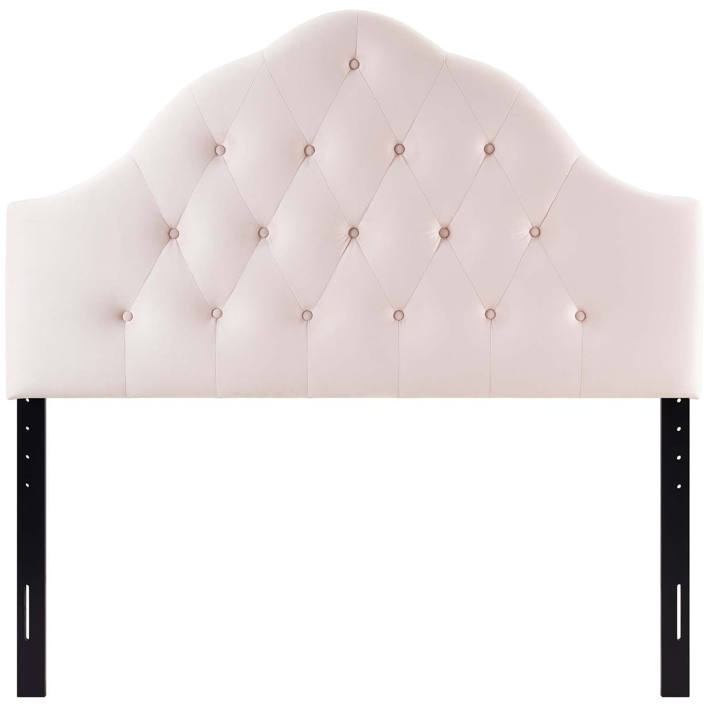 Sovereign Full Diamond Tufted Performance Velvet Headboard, Velvet Fabric, Pink, 17956