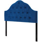 Sovereign Queen Diamond Tufted Performance Velvet Headboard, Velvet Fabric, Navy Blue, 17960