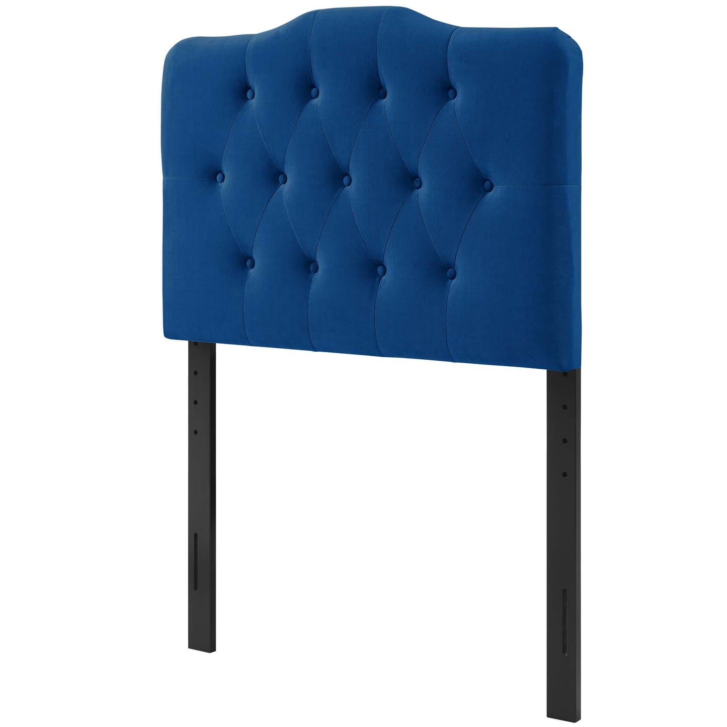 Annabel Twin Diamond Tufted Performance Velvet Headboard, Velvet Fabric, Navy Blue, 17970