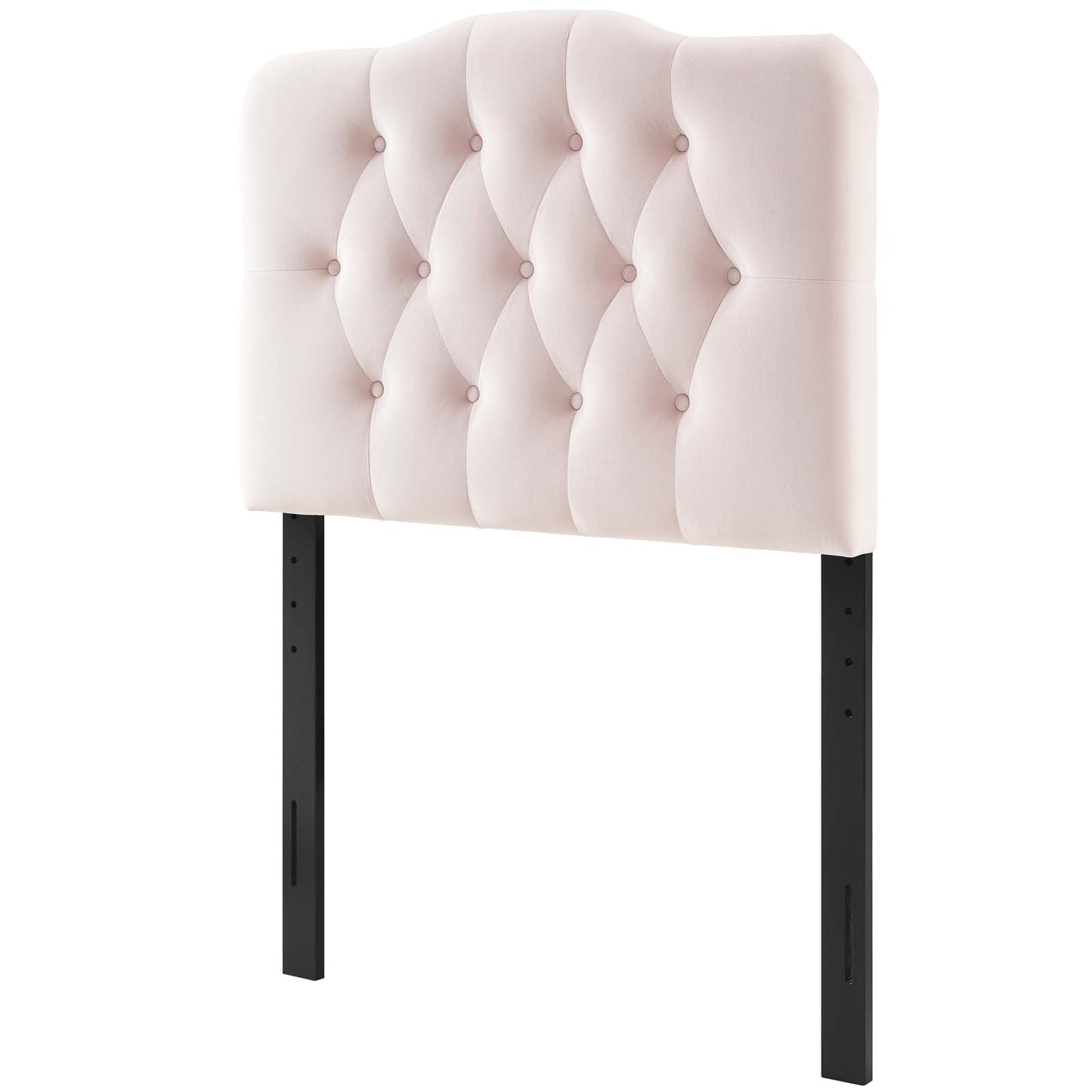 Annabel Twin Diamond Tufted Performance Velvet Headboard, Velvet Fabric, Pink, 17971