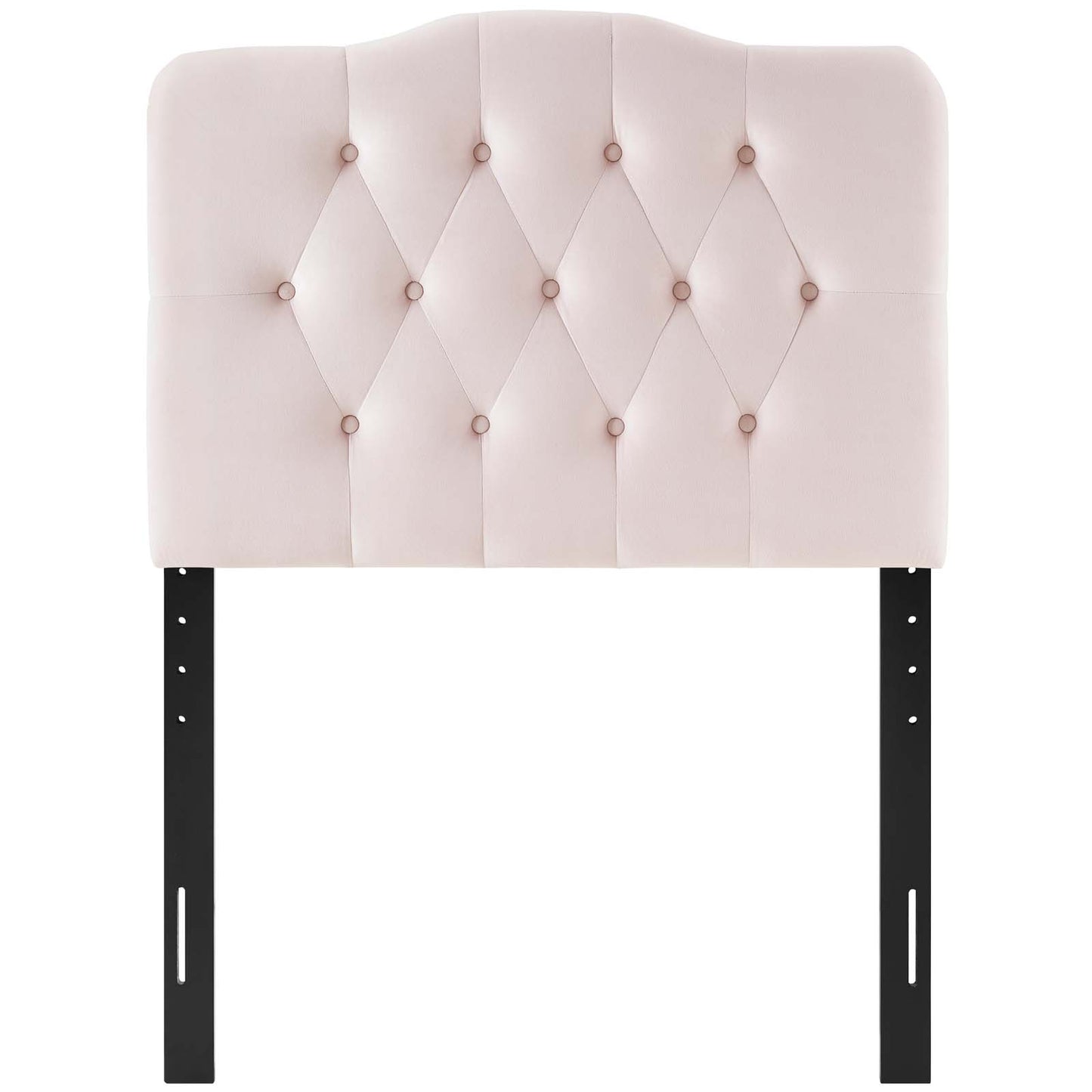 Annabel Twin Diamond Tufted Performance Velvet Headboard, Velvet Fabric, Pink, 17971