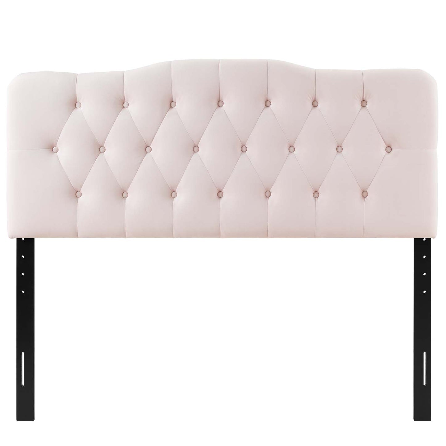 Annabel Queen Diamond Tufted Performance Velvet Headboard, Velvet Fabric, Pink, 17986