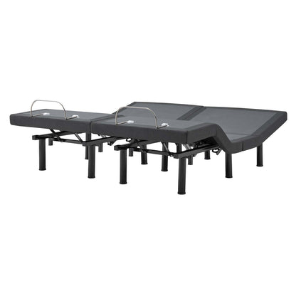 Transform Split Adjustable King Wireless Remote Bed Base, Fabric Metal Steel, Grey Gray, 18061