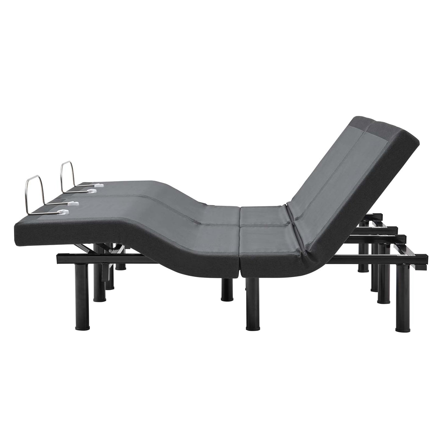Transform Split Adjustable King Wireless Remote Bed Base, Fabric Metal Steel, Grey Gray, 18061