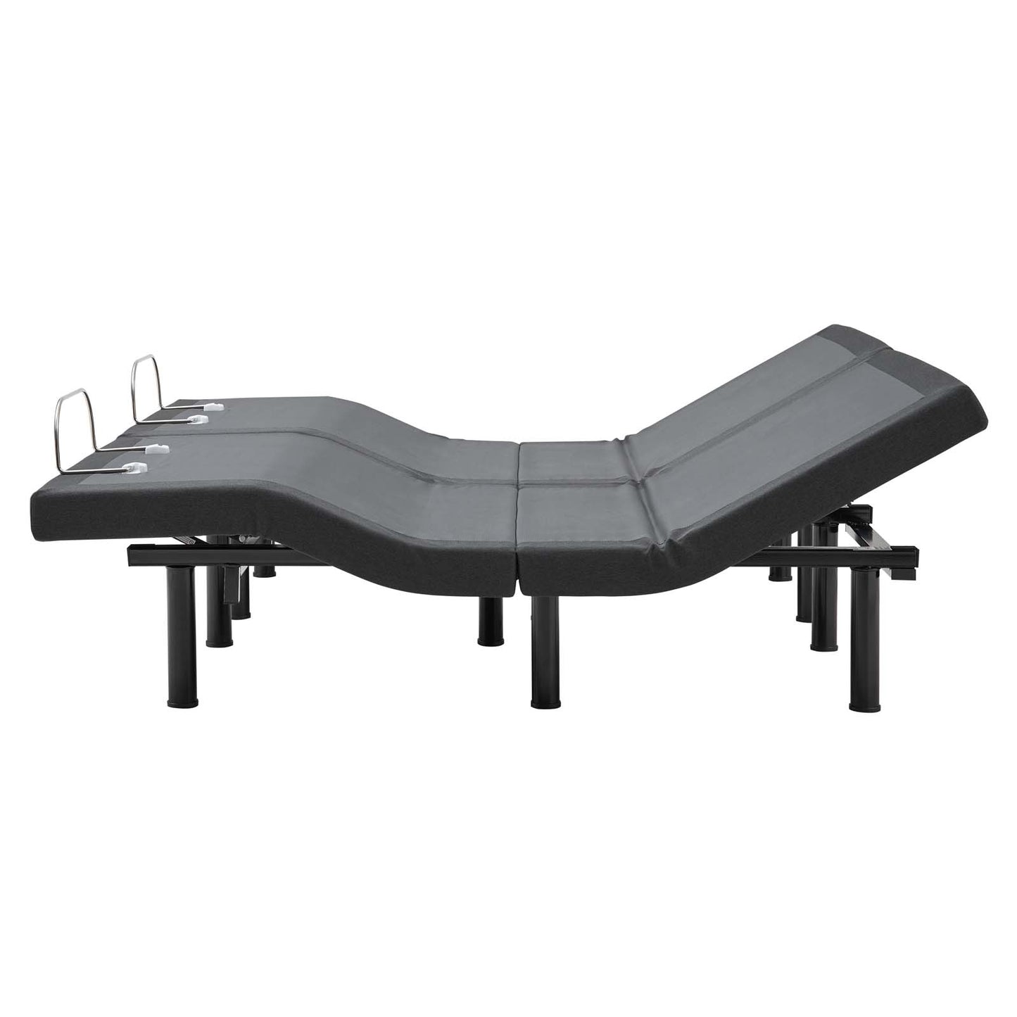 Transform Split Adjustable King Wireless Remote Bed Base, Fabric Metal Steel, Grey Gray, 18061