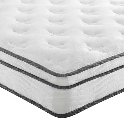 Jenna 8" Full Innerspring Mattress, Fabric, White, 18087