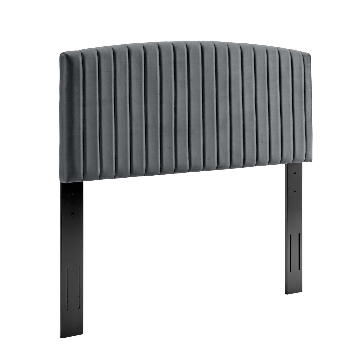Rebecca Performance Velvet Twin Headboard, Velvet, Dark Grey Gray, 21290