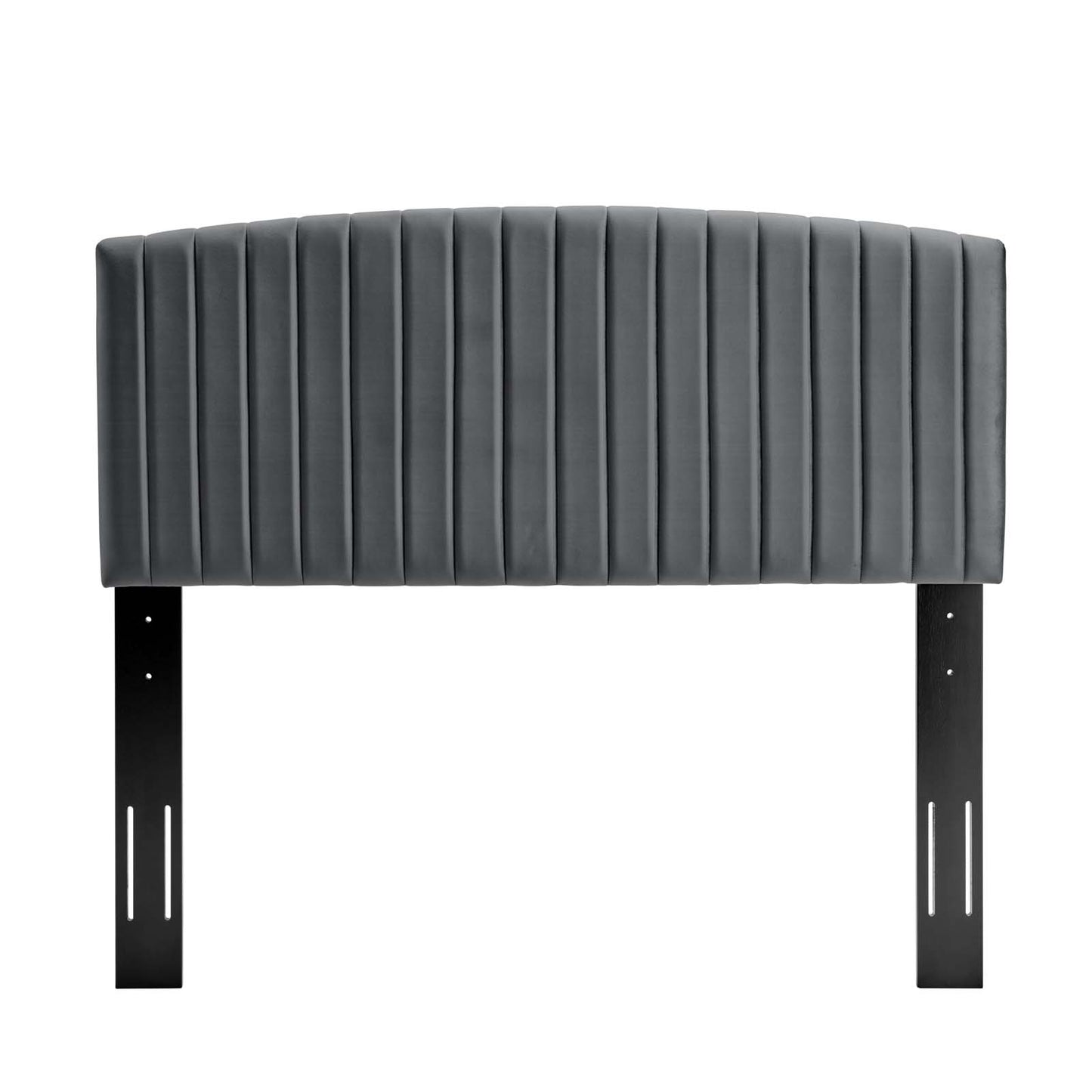 Rebecca Performance Velvet Twin Headboard, Velvet, Dark Grey Gray, 21290