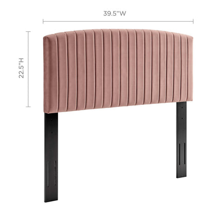 Rebecca Performance Velvet Twin Headboard, Velvet, Pink, 21291