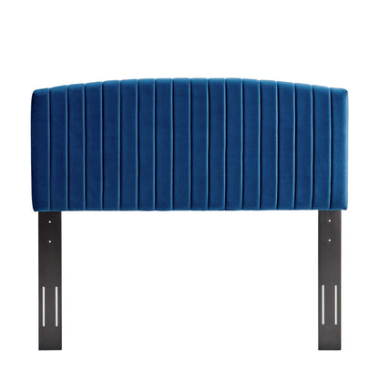 Rebecca Performance Velvet Twin Headboard, Velvet, Blue Navy, 21292