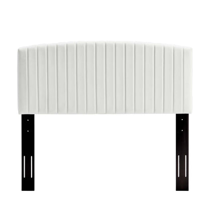 Rebecca Performance Velvet Twin Headboard, Velvet, White, 21294