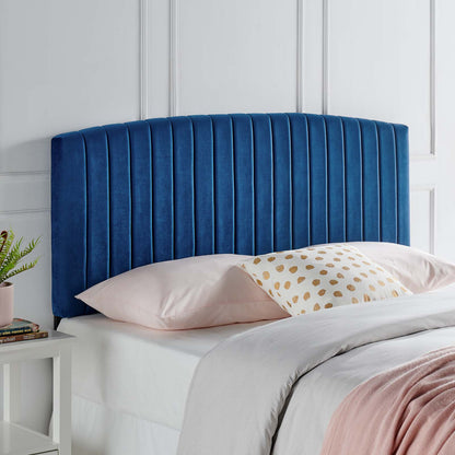 Rebecca Performance Velvet Full / Queen Headboard, Velvet, Blue Navy, 21297
