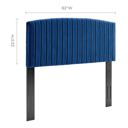 Rebecca Performance Velvet Full / Queen Headboard, Velvet, Blue Navy, 21297