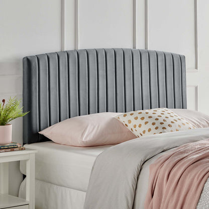 Rebecca Performance Velvet King / California King Headboard, Velvet, Dark Grey Gray, 21300