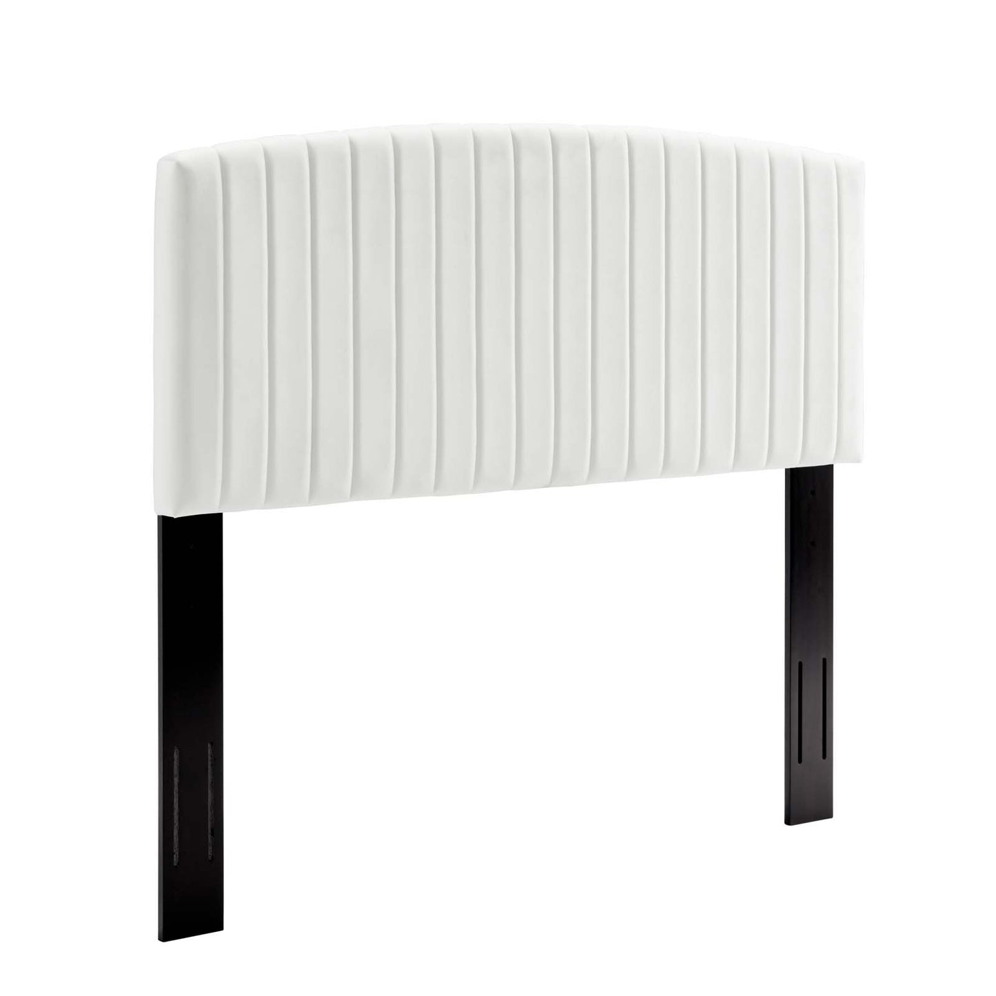 Rebecca Performance Velvet King / California King Headboard, Velvet, White, 21304