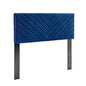 Alyson Angular Channel Tufted Performance Velvet Full / Queen Headboard, Velvet, Blue Navy, 21312