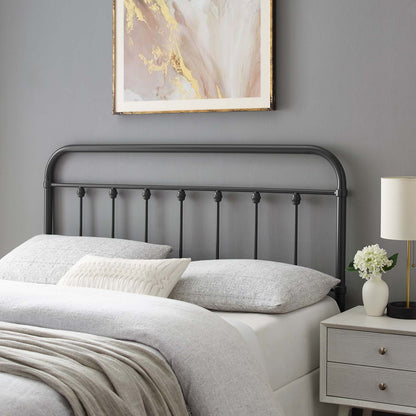 Sage Full Metal Headboard, Metal, Grey Gray, 21347