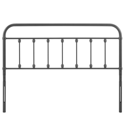 Sage Queen Metal Headboard, Metal, Grey Gray, 21351
