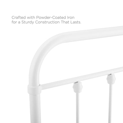 Sage King Metal Headboard, Metal, White, 21356