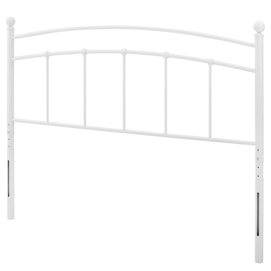 Abigail Twin Metal Headboard, Metal, White, 21360