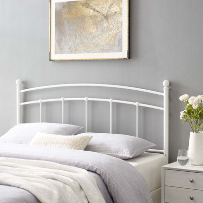 Abigail Full Metal Headboard, Metal, White, 21364
