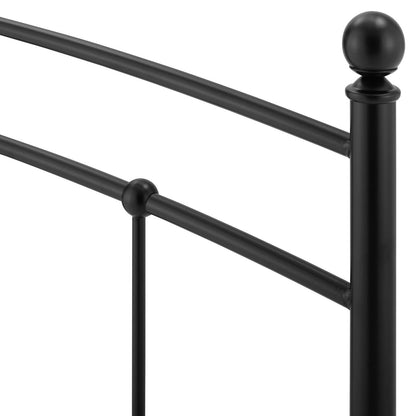 Abigail King Metal Headboard, Metal, Black, 21369