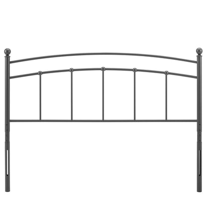 Abigail King Metal Headboard, Metal, Grey Gray, 21371