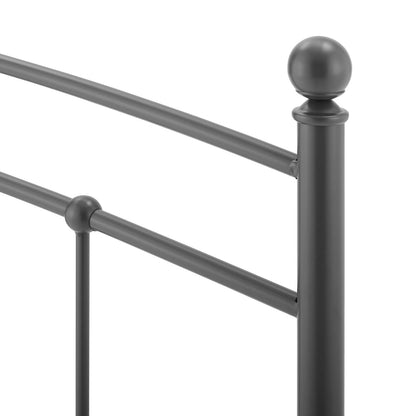 Abigail King Metal Headboard, Metal, Grey Gray, 21371