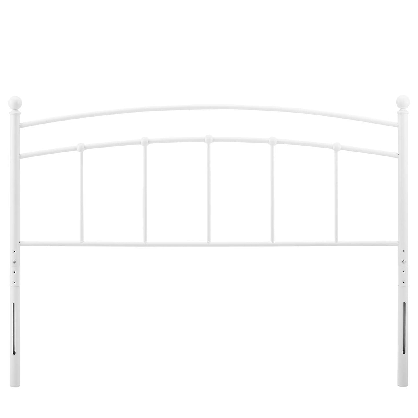 Abigail King Metal Headboard, Metal, White, 21372