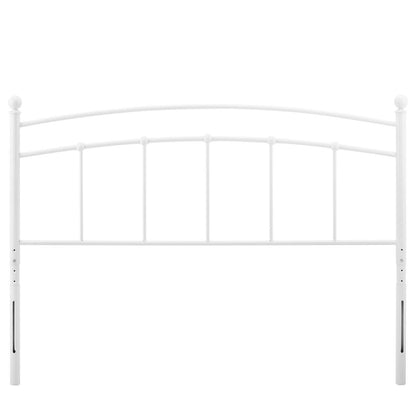 Abigail King Metal Headboard, Metal, White, 21372