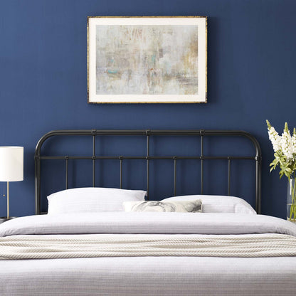 Alessia Twin Metal Headboard, Metal, Black, 21373