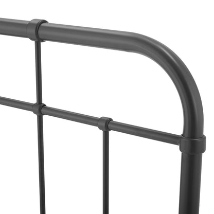 Alessia Twin Metal Headboard, Metal, Grey Gray, 21375