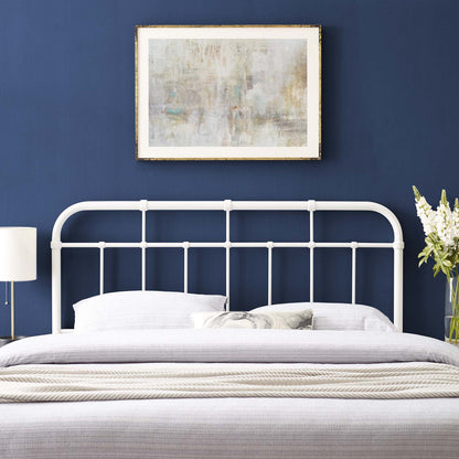 Alessia Twin Metal Headboard, Metal, White, 21376