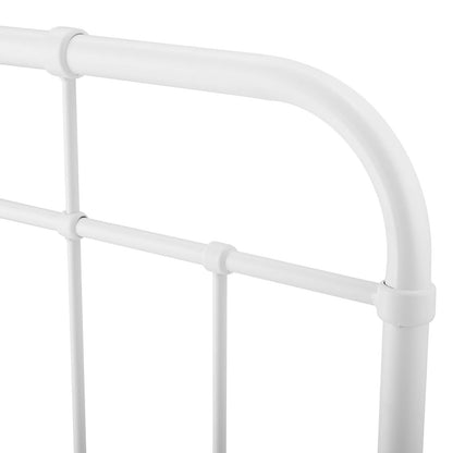 Alessia Full Metal Headboard, Metal, White, 21380