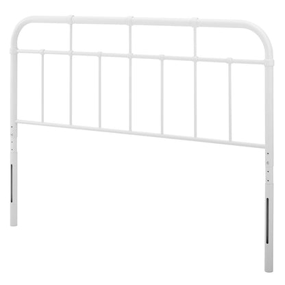 Alessia Queen Metal Headboard, Metal, White, 21384
