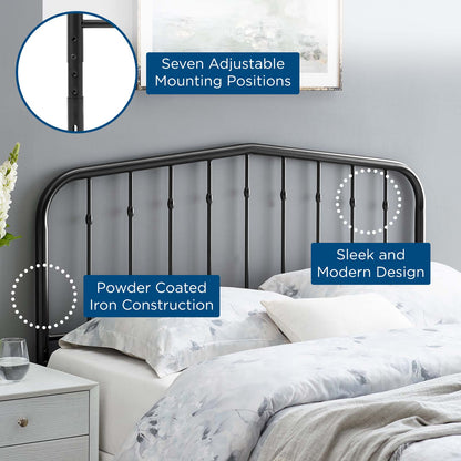 Lennon Full Metal Headboard, Metal, Black, 21393