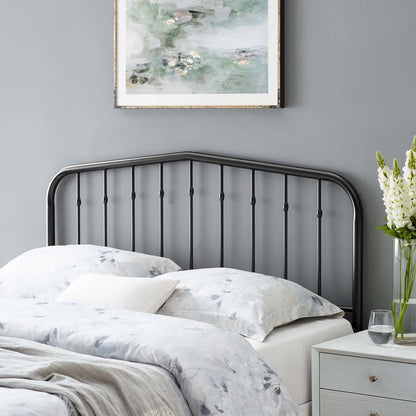 Lennon Queen Metal Headboard, Metal, Black, 21397