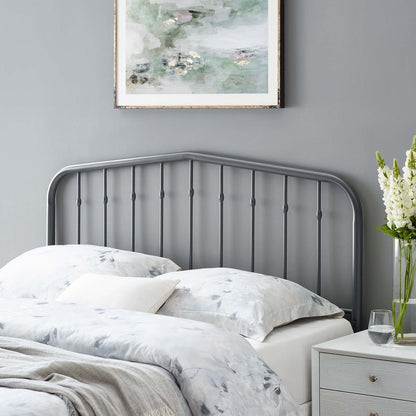 Lennon Queen Metal Headboard, Metal, Grey Gray, 21399