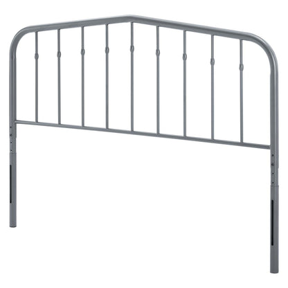 Lennon King Metal Headboard, Metal, Grey Gray, 21403