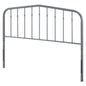 Lennon King Metal Headboard, Metal, Grey Gray, 21403