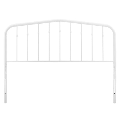 Lennon King Metal Headboard, Metal, White, 21404