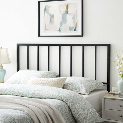 Tatum Queen Headboard, Metal Steel, Black, 21413