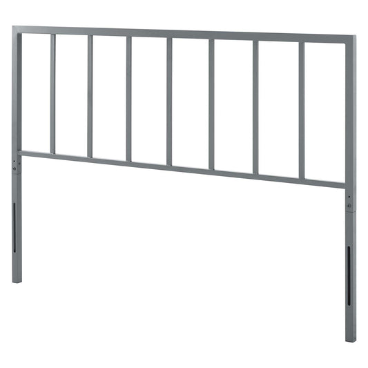 Tatum Queen Headboard, Metal Steel, Grey Gray, 21415