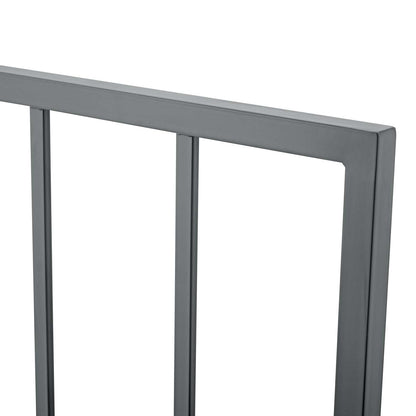 Tatum Queen Headboard, Metal Steel, Grey Gray, 21415