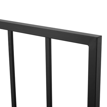 Tatum King Metal Headboard, Metal Steel, Black, 21417