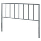 Tatum King Metal Headboard, Metal Steel, Grey Gray, 21419