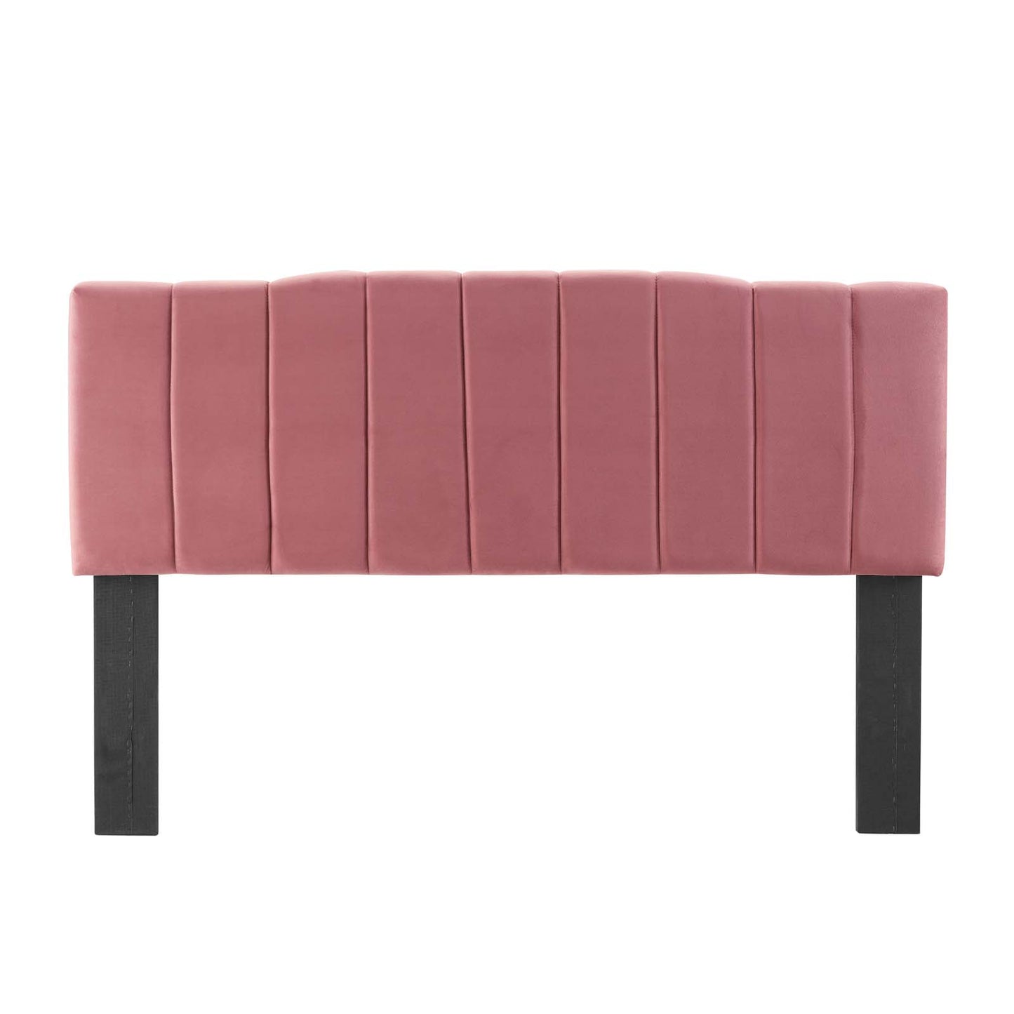 Camilla Channel Tufted Twin Performance Velvet Headboard, Velvet, Pink, 21449